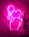 Acrylic Lady LED Neon Sign Lights Wall Hanging Bar Decor Artwork Night Light Neon Bulbs Lamp Bedroom Decoration Lighting