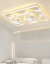 Household Light Luxury  Thin Suction Ceiling Fan Lamp Bedroom Living Room