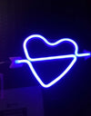 One Arrow Through The Heart Shape Latex Neon Lights