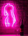 Acrylic Lady LED Neon Sign Lights Wall Hanging Bar Decor Artwork Night Light Neon Bulbs Lamp Bedroom Decoration Lighting